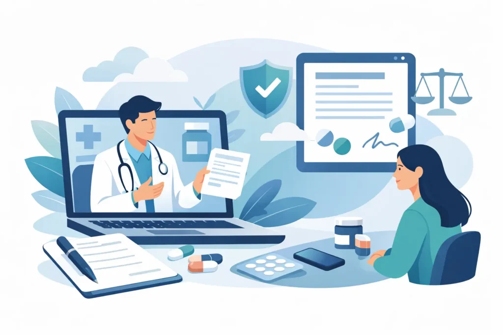 É legal passar receita médica online?