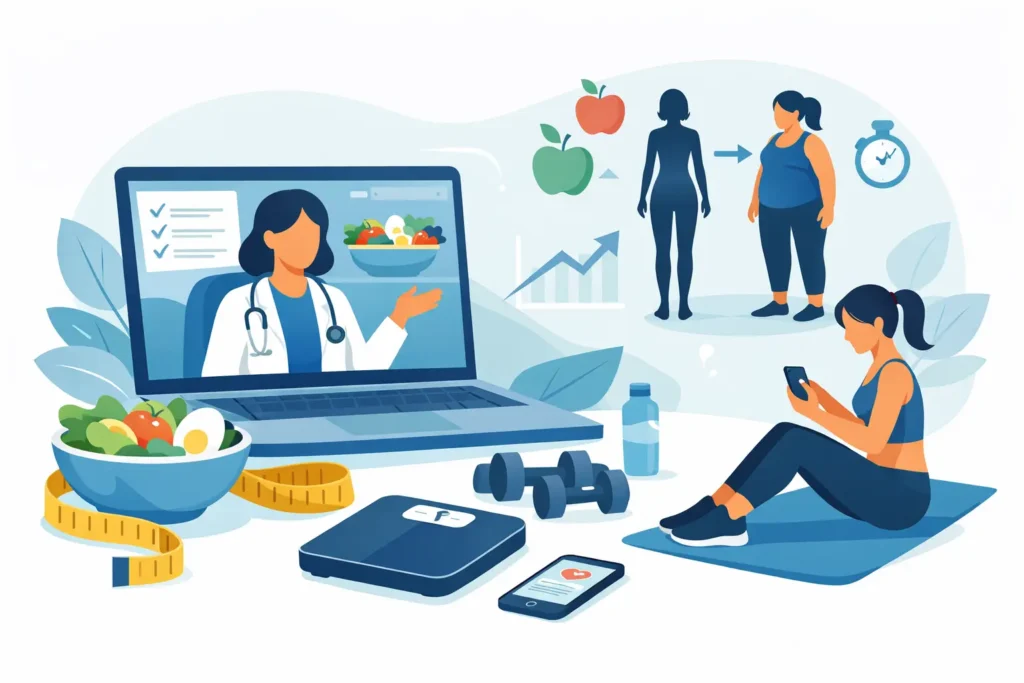 Plano médico online para perder peso