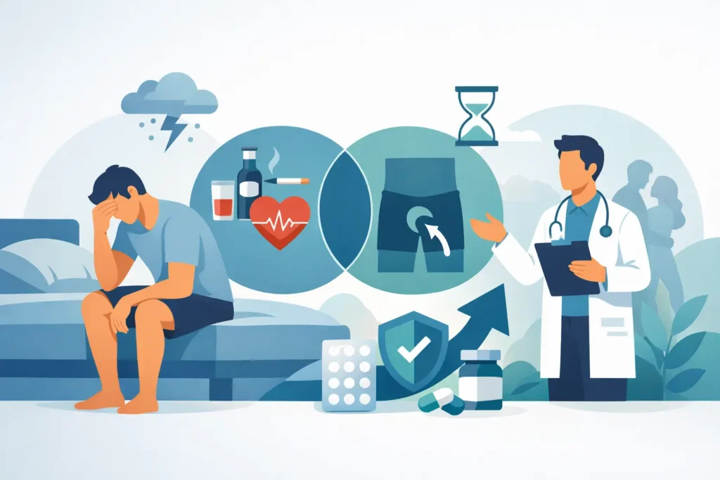 Disfunção erétil: causas, sinais e solução