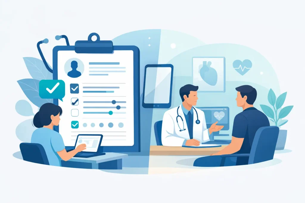 Questionário médico substitui consulta presencial?