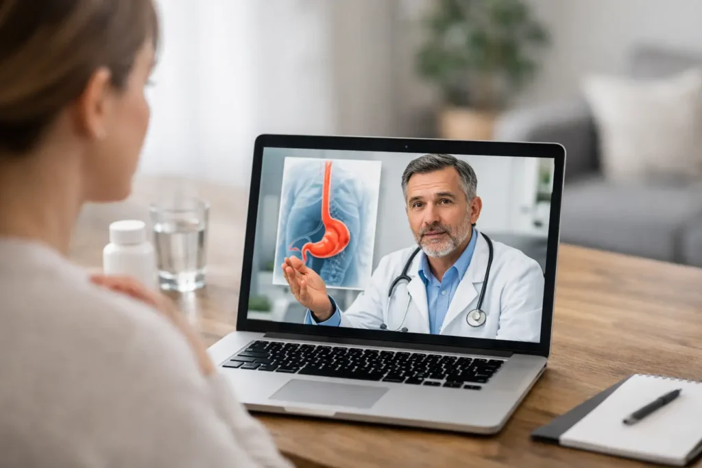 Consulta de refluxo online: quando é adequada?