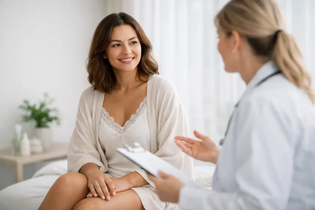 Experiência de saúde íntima com confiança